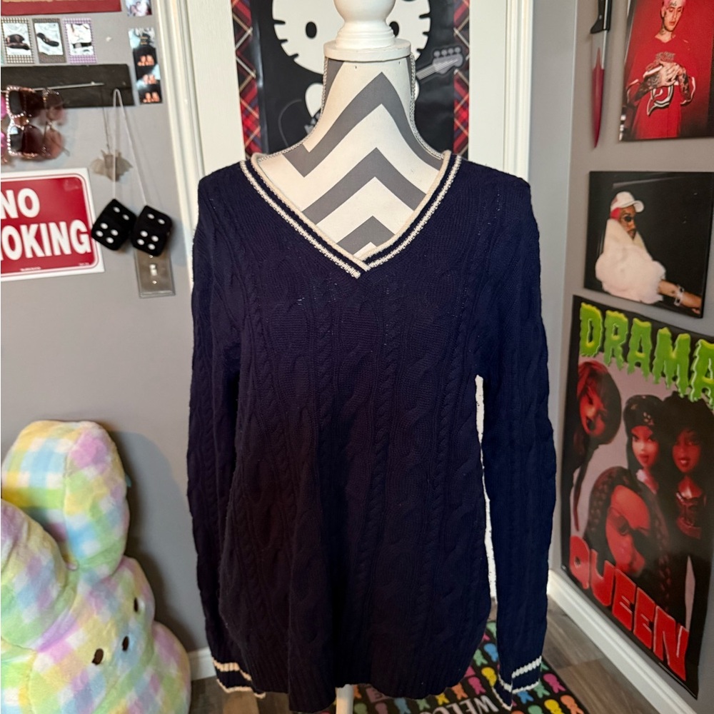 Navy blue sweater
